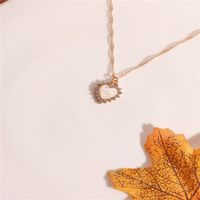 Korea Rhinestone Zircon Chocker Necklace Simple Opal Forest Clavicle Chain Wholesale Nihaojewelry main image 5