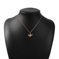 Fashion Retro Lock-shaped Starfish Multi-layer Necklace Embossed Wings Exquisite Key Necklace sku image 1