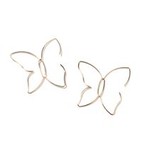 Fashion Simple  Butterfly Line Hollow Earrings Simple And Large  Earrings Wholesale Nihaojewelry sku image 1