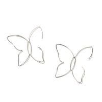 Fashion Simple  Butterfly Line Hollow Earrings Simple And Large  Earrings Wholesale Nihaojewelry sku image 2