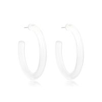 Fashion Geometric Circle C-shaped Earrings Niche Acrylic  Women's Earrings sku image 2