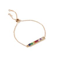 Rainbow Bracelet Necklace Lady Diamond Jewelry Set Exquisite Necklace Retro Choker Clavicle Chain Wholesale Nihaojewelry sku image 2