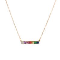 Rainbow Bracelet Necklace Lady Diamond Jewelry Set Exquisite Necklace Retro Choker Clavicle Chain Wholesale Nihaojewelry sku image 1