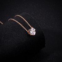 Korean Ladies Love Star Zircon Necklace Geometric Triangle Forest Clavicle Chain Wholesale Nihaojewelry sku image 1