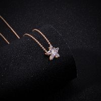 Korean Ladies Love Star Zircon Necklace Geometric Triangle Forest Clavicle Chain Wholesale Nihaojewelry sku image 2