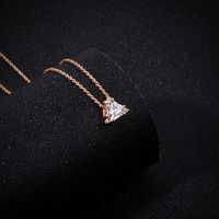 Korean Ladies Love Star Zircon Necklace Geometric Triangle Forest Clavicle Chain Wholesale Nihaojewelry sku image 3