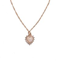 Korea Rhinestone Zircon Chocker Necklace Simple Opal Forest Clavicle Chain Wholesale Nihaojewelry sku image 1