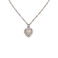 Korea Rhinestone Zircon Chocker Necklace Simple Opal Forest Clavicle Chain Wholesale Nihaojewelry sku image 2