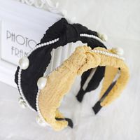 Korean Simple New  Fairy Wave Pearl Hair Accessories Pleated Headband Women's Hair Headdress Wholesale Nihaojewelry main image 6