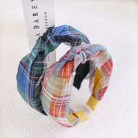 Korean Classic Plaid Headband New Girl Headband Cloth Hair Bangs Hair Accessories For Women Wholesale Nihaojewelry main image 4