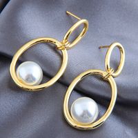 Boucles D&#39;oreilles De Mode Coréenne Pour Femmes Boucles D&#39;oreilles Simples En Perles Nihaojewelry main image 1