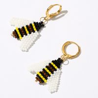 Fashion Hand-woven Rice Beads Bee Trend Insect Earrings main image 3