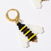Fashion Hand-woven Rice Beads Bee Trend Insect Earrings main image 5