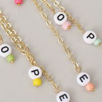 Long Hope Letter Rice Beads Tassel Earrings Earring Chain Earrings For Women main image 4