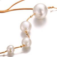 New Artificial Pearl Tassel Necklace Creative Retro Simple Pearl Pendant Clavicle Chain Wholesale Nihaojewelry main image 4
