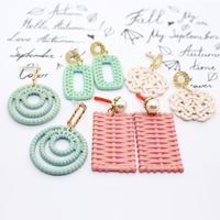 Fashion Acrylic Rattan Korea Long Geometric Color Earrings Nihaojewelry main image 5