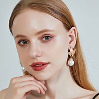 New Earrings S925 Pure Silver Earrings Pearl Earrings Leaf Earrings Wholesale Nihaojewelry main image 1