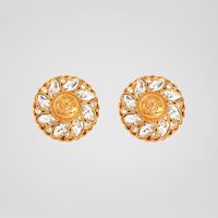 Nouveau S925 Argent Aiguille Géométrique Rond Diamant Cheval Oeil Portrait Boucles D&#39;oreilles Nihaojewelry main image 6