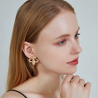 New S925 Silver Needle Simple Geometric Anchor Earrings Army Flower Badge Earrings For Women main image 1