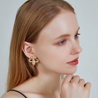 New S925 Silver Needle Simple Geometric Anchor Earrings Army Flower Badge Earrings For Women main image 2