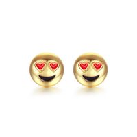 Alliage Huile Dégoulinant Mode Sourire Emoji Chiens Coccinelles Boucles D&#39;oreilles Nihaojewelry main image 3
