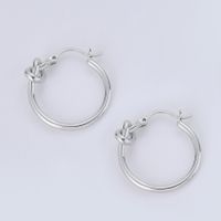 Bijoux D&#39;oreille De Mode Simples Noeud Concentrique Creux Cercle Géométrique Boucles D&#39;oreilles Nouées Nihaojewelry main image 4