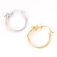 Bijoux D&#39;oreille De Mode Simples Noeud Concentrique Creux Cercle Géométrique Boucles D&#39;oreilles Nouées Nihaojewelry main image 5