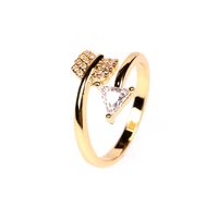 Fashion Diamond Arrow Open Ring Creative Joint  Ring Wholesale Nihaojewelry main image 2