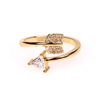 Fashion Diamond Arrow Open Ring Creative Joint  Ring Wholesale Nihaojewelry main image 3