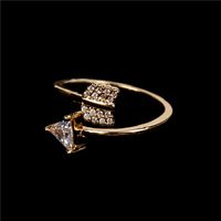 Fashion Diamond Arrow Open Ring Creative Joint  Ring Wholesale Nihaojewelry main image 5
