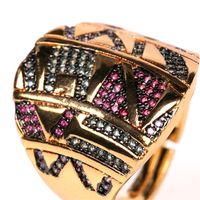 New Ring Colorful Tribal Golden Yellow Fashion Design Sense Index Finger Ring Wholesale Nihaojewelry main image 3