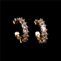 Hot Selling New Fashion C-shaped Non-pierced With Zircon Inlaid Fashion Copper Women's Earrings Nihaojewelry main image 5