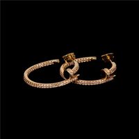 Nouvelle Boucle D&#39;oreille À La Mode En Cuivre En Forme D&#39;ongle En Zircon Micro-incrusté Pour Les Femmes Nihaojewelry main image 5