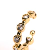 الأزياء أقراط مايكرو مطعمة الزركون C نوع غير مثقوب النحاس أقراط للنساء مجوهرات الجملة Nihaojewelry main image 6