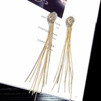 Korean Simple Tassel Pearl Earrings Long Pendants Earrings Wholesale Nihaojewelry main image 2