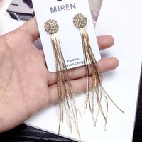 Korean Simple Tassel Pearl Earrings Long Pendants Earrings Wholesale Nihaojewelry main image 5