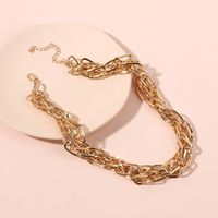 Exaggerated Multi-layer Metal Clavicle Chain Hip Hop Necklace Wholesale Nihaojewelry main image 3