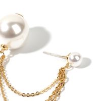 Simple Long Pearl Retro Tassel Golden Earrings For Women Nihaojewelry main image 5