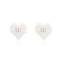 Korea Love-shaped Retro Pearl Niche Fashion Simple Earrings For Women Nihaojewelry main image 6