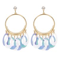 Fashion Hot Selling Geometric Oval Gradient Fish Scale Earrings For Women Nihaojewelry main image 2