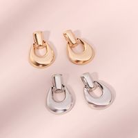 Glossy Metal Exaggerated Geometric Large U-shaped Earrings For Women Nihaojewelry main image 1