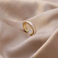 Korean Simple Shining Zircon Flash Diamond Ring Wholesale Nihaojewelry main image 4