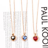 Fashion New Simple Trend Korea All-match Diamond Love Necklace Wholesale Nihaojewelry main image 3