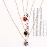 Fashion New Simple Trend Korea All-match Diamond Love Necklace Wholesale Nihaojewelry main image 4