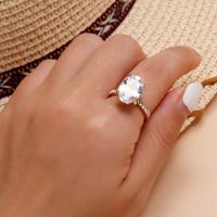 Fashion Creativity Hot Sale Diamond Ring New Trend Oval Rhinestone Joint Ring Wholesale Nihaojewelry main image 2