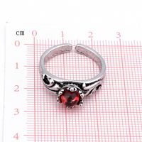 European Cross-border Hot Selling Ornament Vintage Gothic Men's Ring Personality Ruby Arrow Faucet Ring main image 5