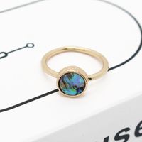 كوريا جولة تقليد أذن البحر قذيفة مثلث قذيفة الأقراط Nihaojewelry sku image 2