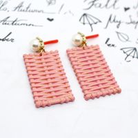 Fashion Acrylic Rattan Korea Long Geometric Color Earrings Nihaojewelry sku image 5