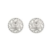 New S925 Silver Needle Geometric Round Diamond Horse Eye Portrait Earrings Nihaojewelry sku image 2