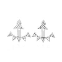Water Drop Full Of Diamonds Stars Front And Rear Split Earrings Wholesale Nihaojewelry sku image 3